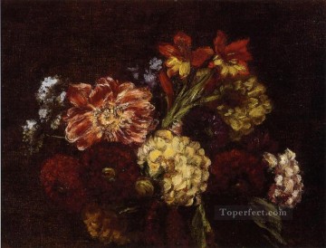 Henri Fantin Latour Painting - Flowers Dahlias and Gladiolas Henri Fantin Latour